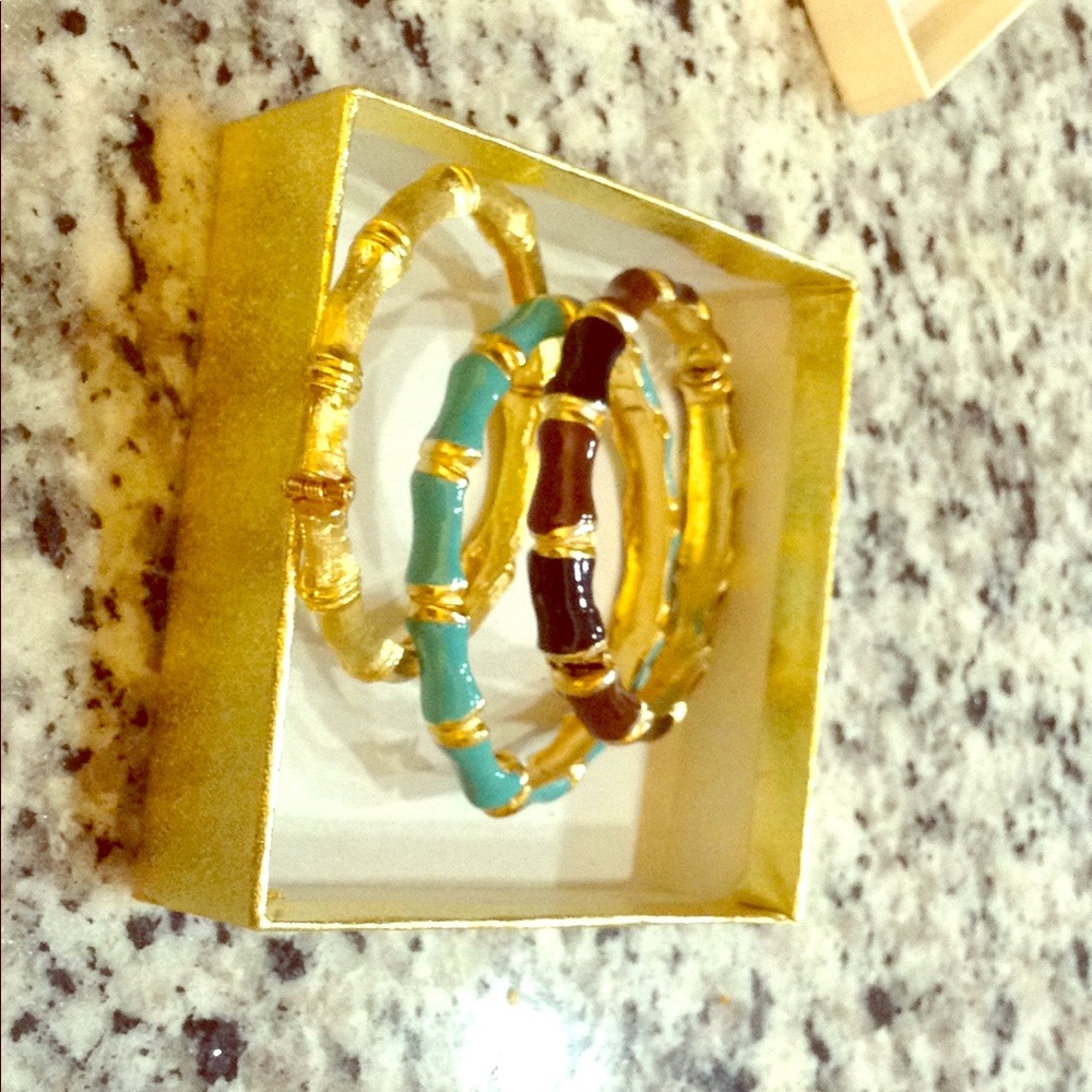 Enamel plated vintage bracelet set